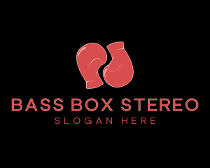 Red Boxing Gloves logo design