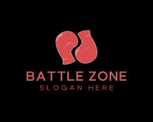 Red Boxing Gloves logo design