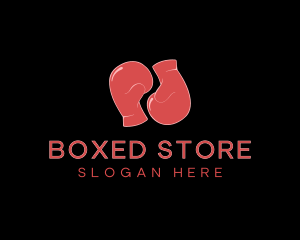 Red Boxing Gloves logo design