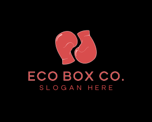 Red Boxing Gloves logo design