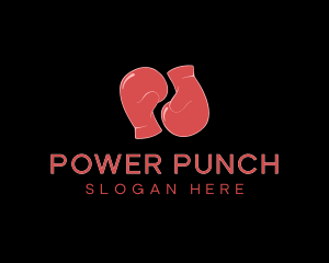 Red Boxing Gloves logo design