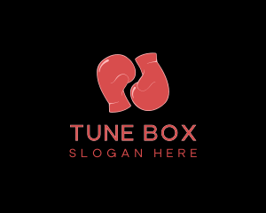 Red Boxing Gloves logo design