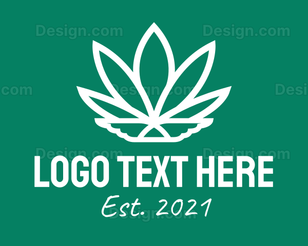 Abstract Wing Marijuana Logo