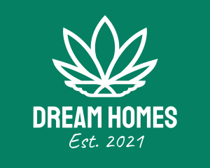 Abstract Wing Marijuana logo