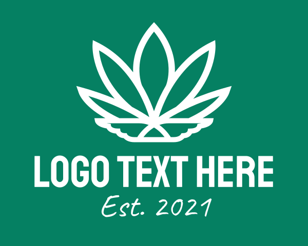 Abstract Wing Marijuana logo