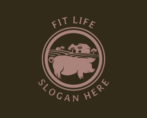 Pig Farm Field Logo