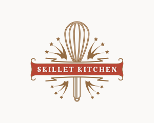 Baking Whisk Utensil logo design