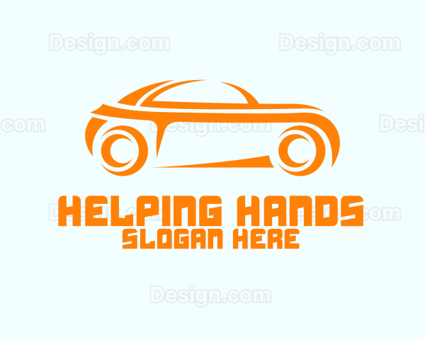 Sporty Orange Car Logo