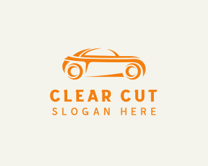 Sporty Orange Car Logo