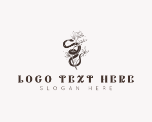 Snake Floral Boho logo