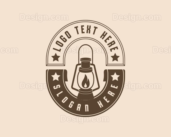 Fire Lamp Camping Lantern Logo