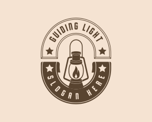 Fire Lamp Camping Lantern logo design