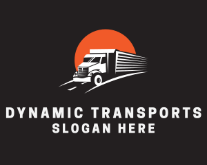 Cargo Transport Truck logo design