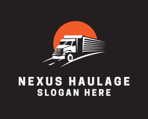 Cargo Transport Truck logo design