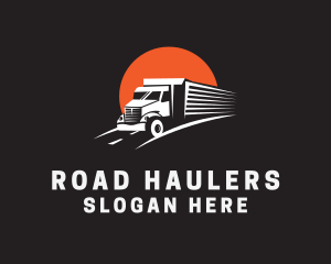 Cargo Transport Truck logo design