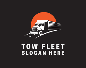 Cargo Transport Truck logo design