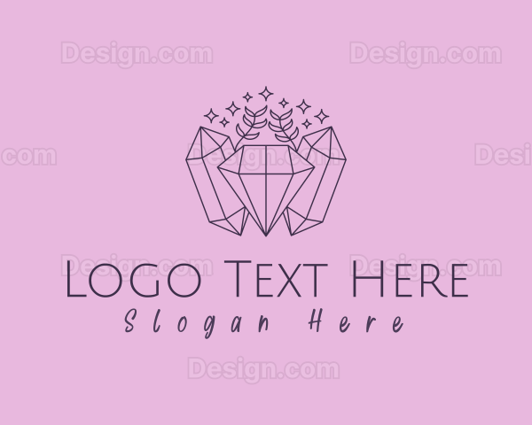 Elegant Jewelry Crystal Gemstone Logo