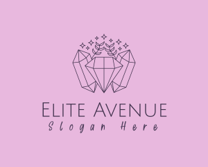 Elegant Jewelry Crystal Gemstone logo design