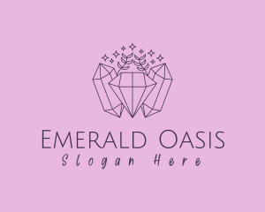 Elegant Jewelry Crystal Gemstone logo