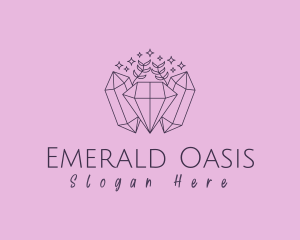 Elegant Jewelry Crystal Gemstone logo design