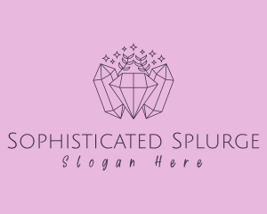 Elegant Jewelry Crystal Gemstone logo design