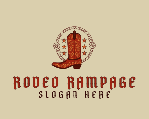 Leather Cowboy Boot logo design