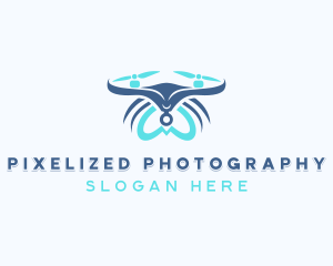 Aerial Tech Surveillance Drone logo design