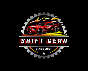 Gear Car Racing logo design