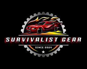 Gear Car Racing logo design