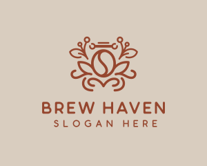 Brown Coffee Plant  logo design