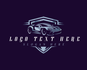 Racing Car Auto Detailing logo design