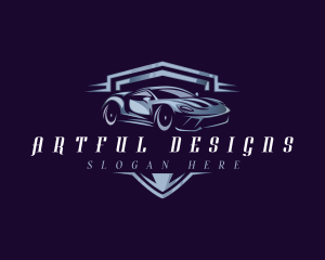 Racing Car Auto Detailing logo design