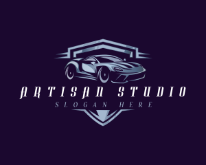 Racing Car Auto Detailing logo design