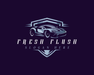 Racing Car Auto Detailing logo design