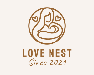 Maternity Woman Love  logo design