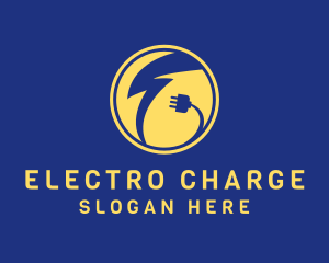 Electrical Plug Charging logo design