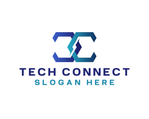 Tech Gaming Cyber Logo
