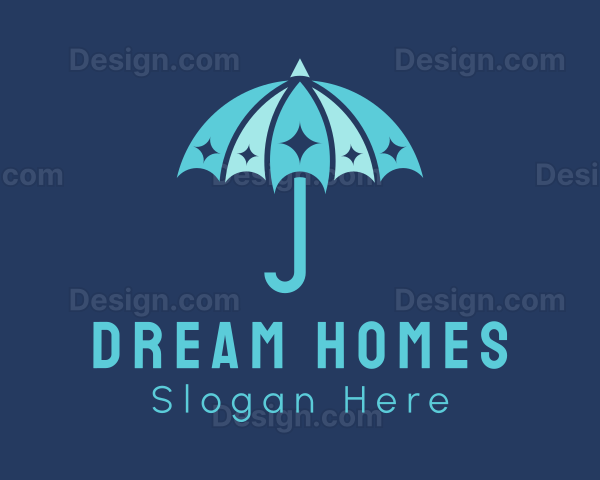 Blue Sparkle Umbrella Logo