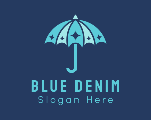 Blue Sparkle Umbrella  logo design