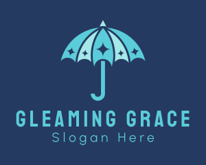 Blue Sparkle Umbrella  logo design