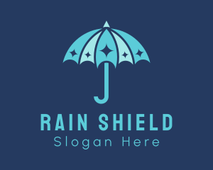 Blue Sparkle Umbrella  logo