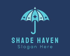 Blue Sparkle Umbrella  logo design