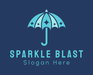 Blue Sparkle Umbrella  logo design