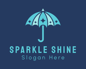 Blue Sparkle Umbrella  logo design