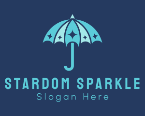 Blue Sparkle Umbrella  logo design