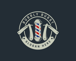 Barbershop Razor Grooming Logo