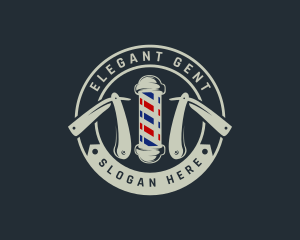 Barbershop Razor Grooming logo design