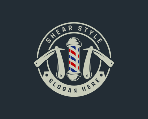 Barbershop Razor Grooming logo design