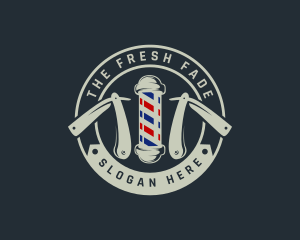 Barbershop Razor Grooming logo design