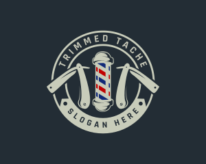 Barbershop Razor Grooming logo design